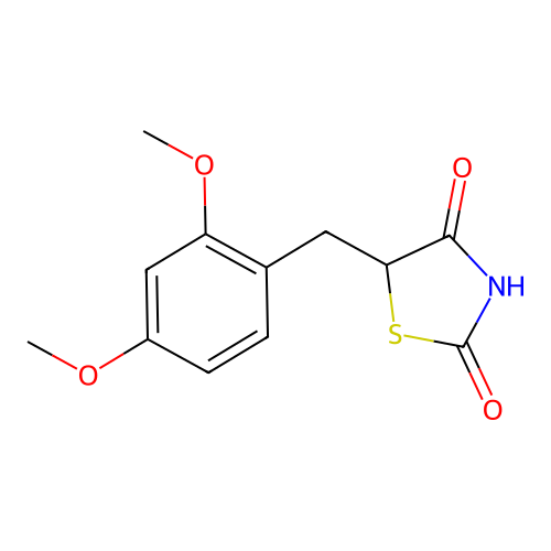 2,4-Thiazolidinedione, 5-((2,4-dimethoxyphenyl)methyl)- structure