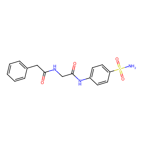 N-(2-Oxo-2-((4-sulfamoylphenyl)amino)ethyl)-2-phenylacetamide structure