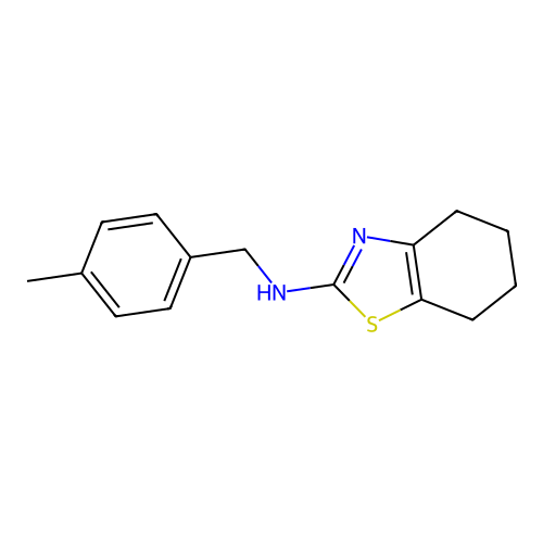 N-(4-Methylbenzyl)-4,5,6,7-tetrahydrobenzo[d]thiazol-2-amine structure