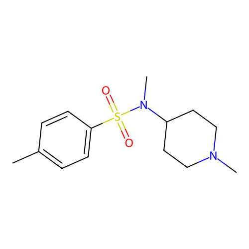 N,4-dimethyl-N-(1-methylpiperidin-4-yl)benzene-1-sulfonamide structure