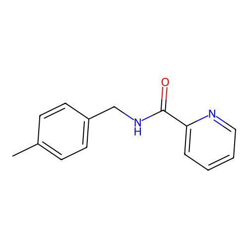 N-[(4-methylphenyl)methyl]pyridine-2-carboxamide structure