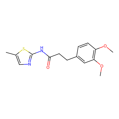 3-(3,4-dimethoxyphenyl)-N-(5-methyl-1,3-thiazol-2-yl)propanamide structure