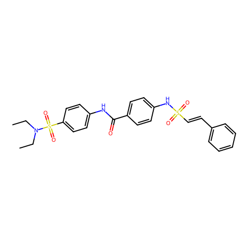 N-[4-(diethylsulfamoyl)phenyl]-4-[[(E)-2-phenylethenyl]sulfonylamino]benzamide structure