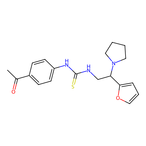 1-(4-Acetylphenyl)-3-[2-(furan-2-yl)-2-pyrrolidin-1-ylethyl]thiourea structure
