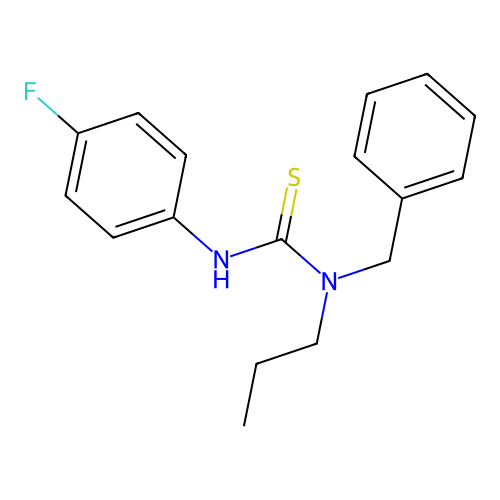 1-Benzyl-3-(4-fluorophenyl)-1-propylthiourea structure