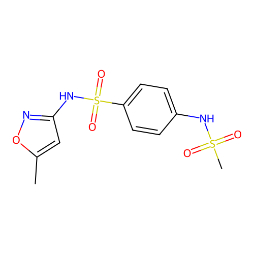 N-(5-Methylisoxazol-3-yl)-4-(methylsulfonamido)benzenesulfonamide structure
