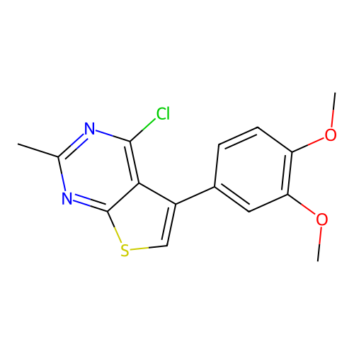 4-Chloro-5-(3,4-dimethoxyphenyl)-2-methylthieno[2,3-d]pyrimidine structure