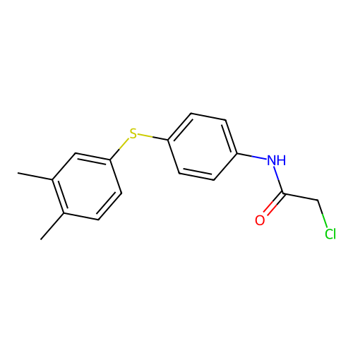 2-chloro-N-[4-[(3,4-dimethylphenyl)thio]phenyl]acetamide structure