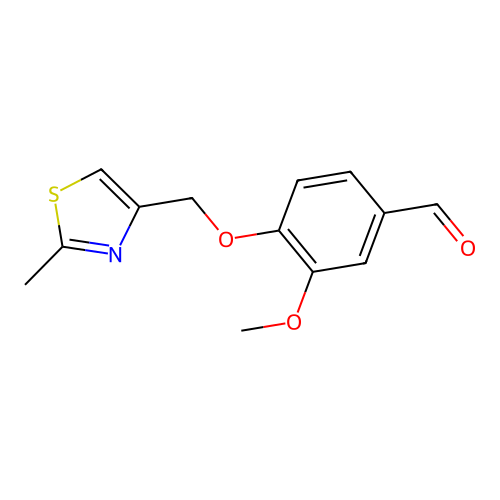 3-Methoxy-4-[(2-methyl-1,3-thiazol-4-yl)methoxy]benzaldehyde structure
