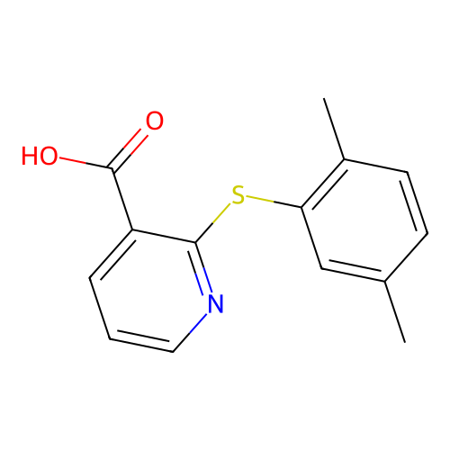 2-[(2,5-Dimethylphenyl)sulfanyl]pyridine-3-carboxylic acid structure