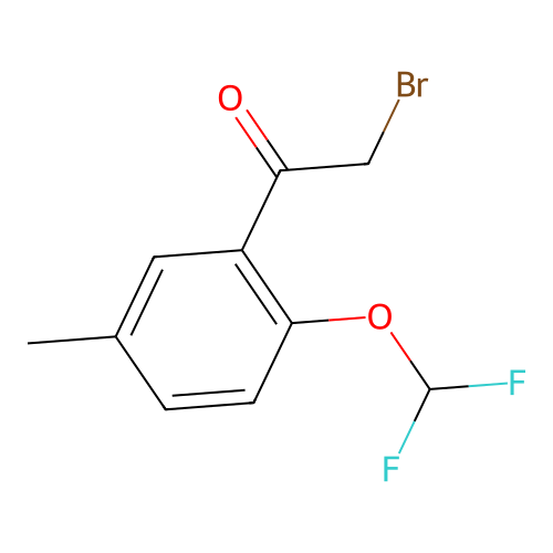 2-Bromo-1-[2-(difluoromethoxy)-5-methylphenyl]ethan-1-one structure