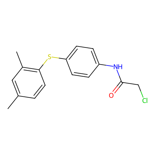 2-chloro-N-[4-(2,4-dimethylphenyl)sulfanylphenyl]acetamide structure