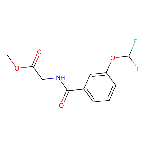 Methyl (3-(difluoromethoxy)benzoyl)glycinate structure