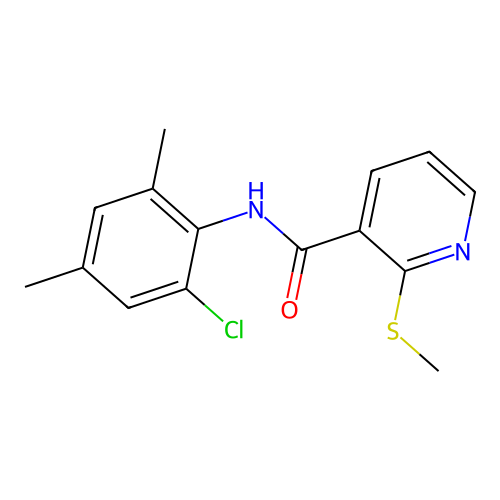 N-(2-Chloro-4,6-dimethylphenyl)-2-(methylthio)nicotinamide structure