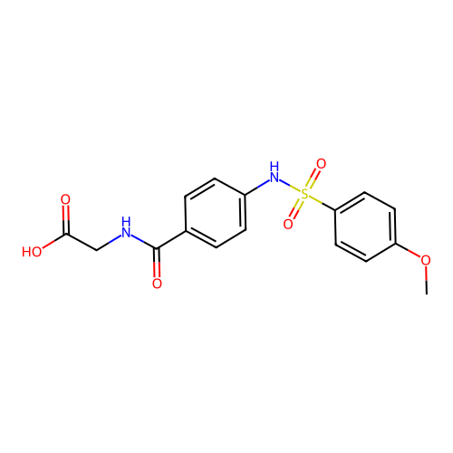 2-{[4-(4-Methoxybenzenesulfonamido)phenyl]formamido}acetic acid structure