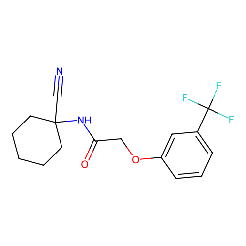 N-(1-Cyanocyclohexyl)-2-(3-(trifluoromethyl)phenoxy)acetamide structure