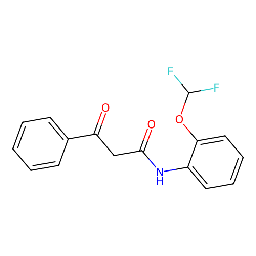 N-[2-(difluoromethoxy)phenyl]-3-oxo-3-phenylpropanamide structure