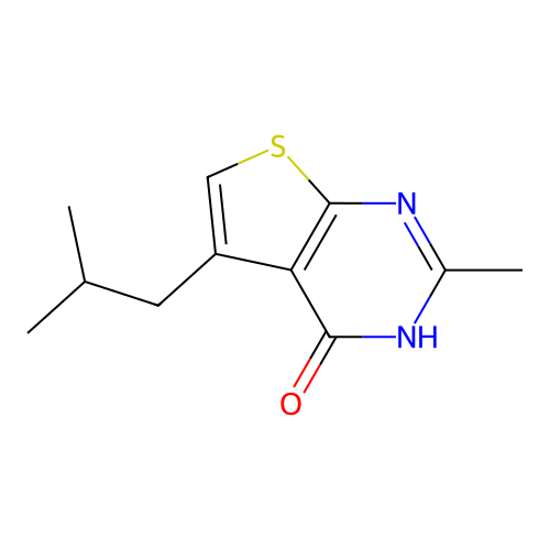 5-Isobutyl-2-methylthieno[2,3-d]pyrimidin-4(3H)-one structure