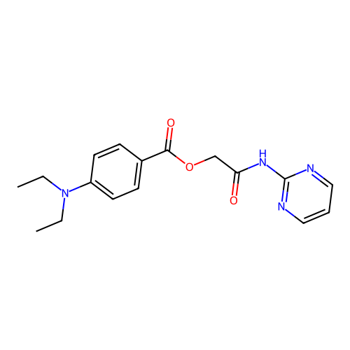 [2-Oxo-2-(pyrimidin-2-ylamino)ethyl] 4-(diethylamino)benzoate structure