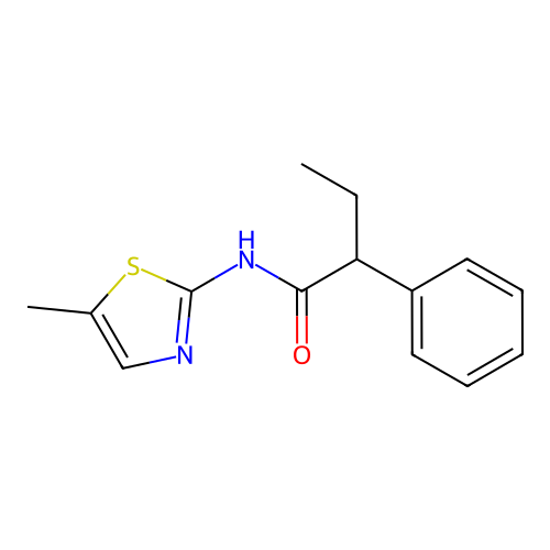 N-(5-methyl-1,3-thiazol-2-yl)-2-phenylbutanamide structure