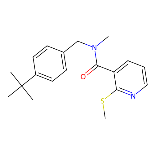 N-(4-(tert-Butyl)benzyl)-N-methyl-2-(methylthio)nicotinamide structure