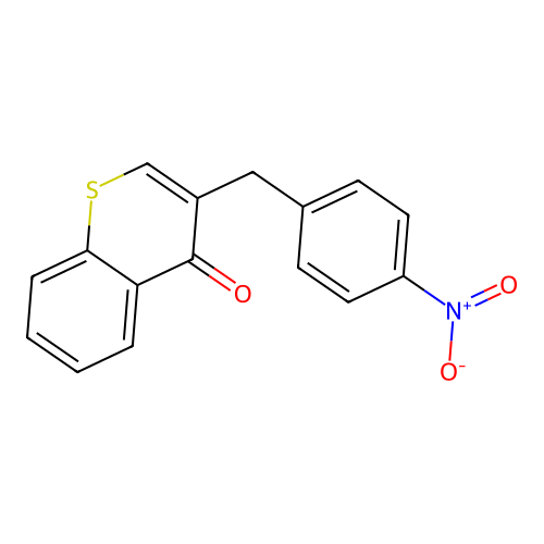 3-[(4-Nitrophenyl)methyl]thiochromen-4-one structure