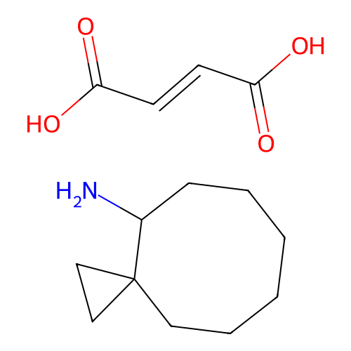 But-2-enedioic acid;spiro[2.7]decan-10-amine structure
