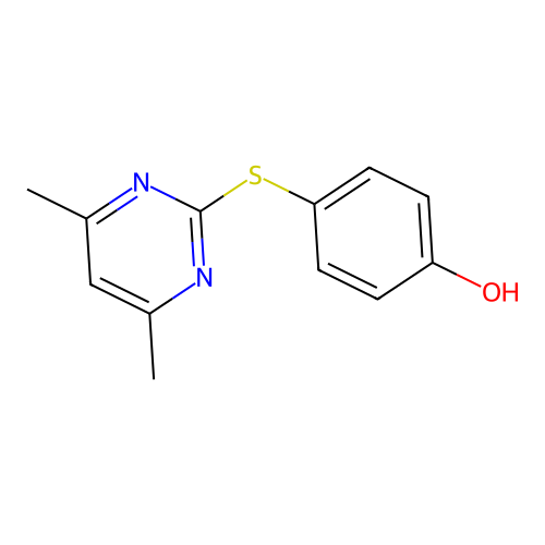 4-[(4,6-Dimethylpyrimidin-2-yl)thio]phenol structure