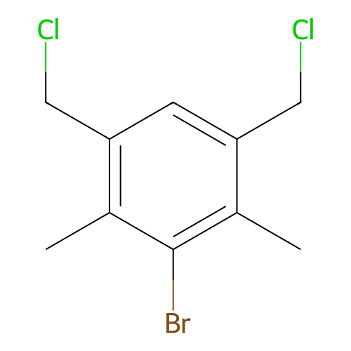 3-Bromo-1,5-bis(chloromethyl)-2,4-dimethylbenzene structure