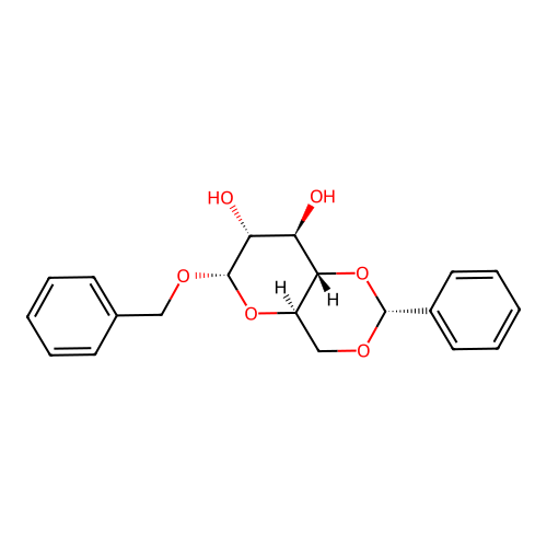 (2R,4aR,6S,7R,8R,8aS)-2-phenyl-6-phenylmethoxy-4,4a,6,7,8,8a-hexahydropyrano[3,2-d][1,3]dioxine-7,8-diol structure