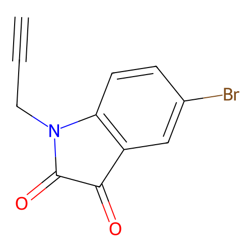 5-bromo-1-(prop-2-yn-1-yl)-2,3-dihydro-1H-indole-2,3-dione structure