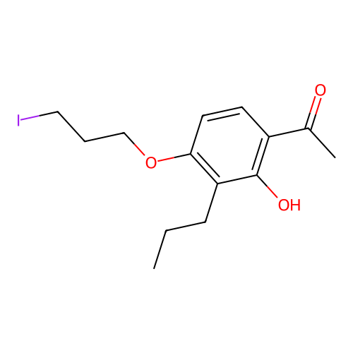 1-(2-Hydroxy-4-(3-iodopropoxy)-3-propylphenyl)ethanone structure