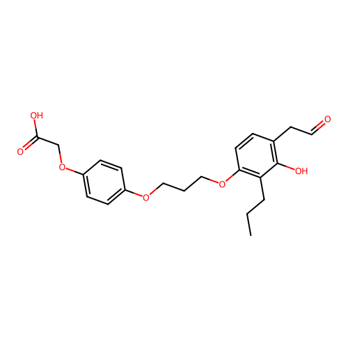 2-[4-[3-[3-Hydroxy-4-(2-oxoethyl)-2-propylphenoxy]propoxy]phenoxy]acetic acid structure