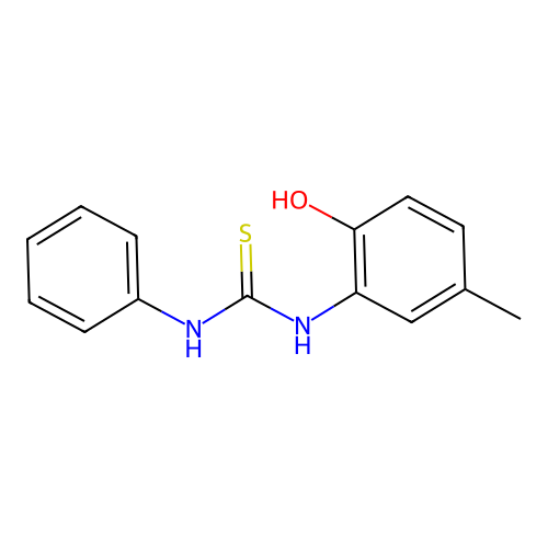 1-(2-Hydroxy-5-methylphenyl)-3-phenylthiourea structure