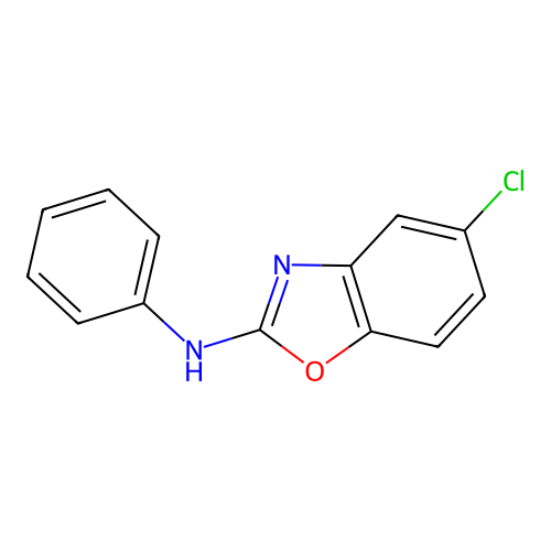 5-Chloro-N-phenylbenzo(d)oxazol-2-amine structure