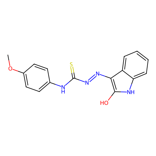 1-(4-Methoxyphenyl)-3-[(2-oxo-3-indolyl)amino]thiourea structure
