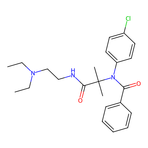 Benzanilide, 4'-chloro-N-(2-((2-(diethylamino)ethyl)carbamoyl)-2-propyl)- structure