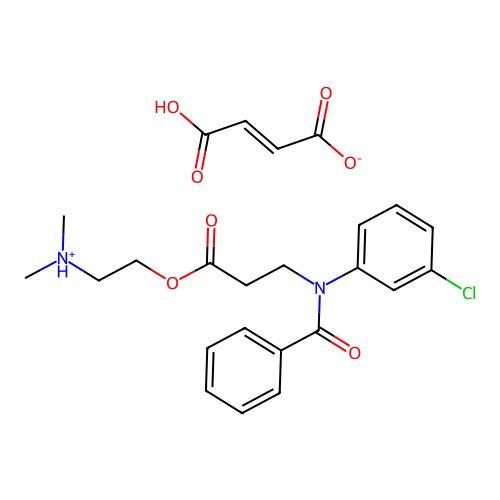beta-Alanine, N-benzoyl-N-(m-chlorophenyl)-, 2-(dimethylamino)ethyl ester, maleate structure