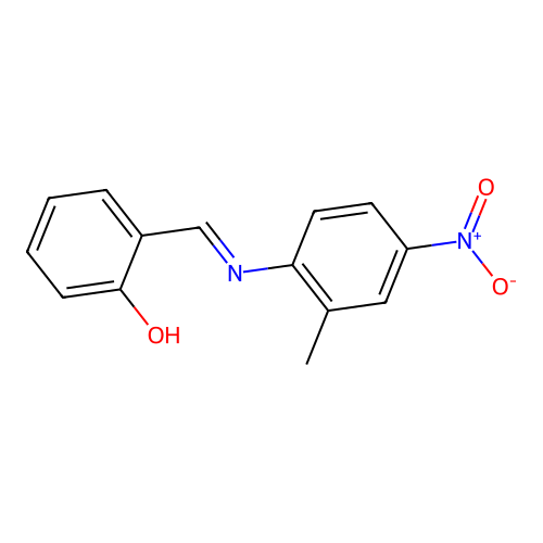 2-{(E)-[(2-methyl-4-nitrophenyl)imino]methyl}phenol structure