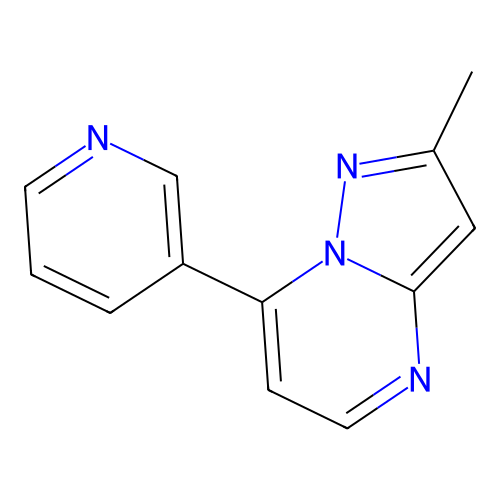 2-Methyl-7-(3-pyridinyl)pyrazolo[1,5-a]pyrimidine structure