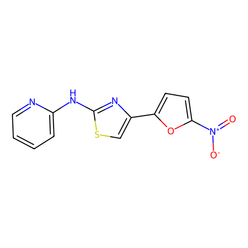 N-[4-(5-Nitrofuran-2-yl)-1,3-thiazol-2-yl]pyridin-2-amine structure
