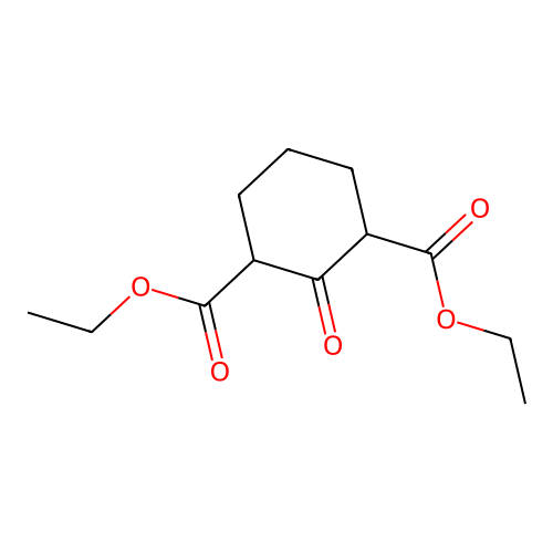 Diethyl 2-oxocyclohexane-1,3-dicarboxylate structure