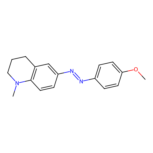 Quinoline, 1,2,3,4-tetrahydro-6-[2-(4-methoxyphenyl)diazenyl]-1-methyl- structure