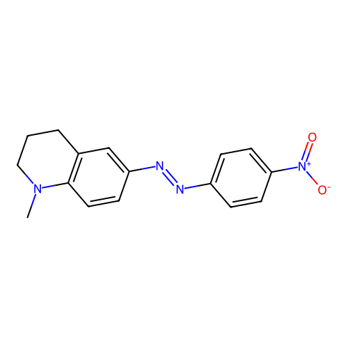 1-Methyl-6-(4-nitrophenylazo)-1,2,3,4-tetrahydroquinoline structure