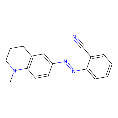 2-[(1-Methyl-1,2,3,4-tetrahydro-6-quinolinyl)diazenyl]benzonitrile structure