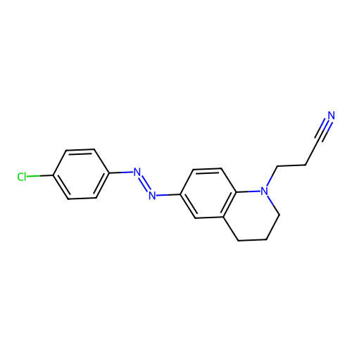 3-{6-[(4-Chlorophenyl)diazenyl]-3,4-dihydro-1(2H)-quinolinyl}propanenitrile structure
