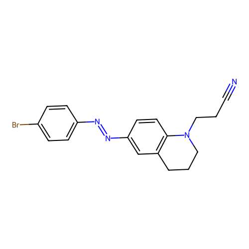 3-{6-[(4-Bromophenyl)diazenyl]-3,4-dihydro-1(2H)-quinolinyl}propanenitrile structure