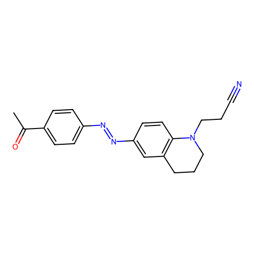 1(2H)-Quinolinepropanenitrile, 6-[2-(4-acetylphenyl)diazenyl]-3,4-dihydro- structure