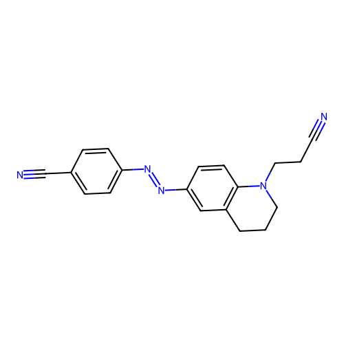 1(2H)-Quinolinepropanenitrile, 6-[2-(4-cyanophenyl)diazenyl]-3,4-dihydro- structure