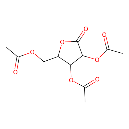 2-(Acetoxymethyl)-5-oxotetrahydrofuran-3,4-diyl diacetate structure